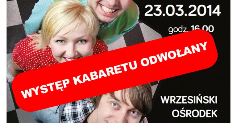Występ kabaretu Jurki odwołany