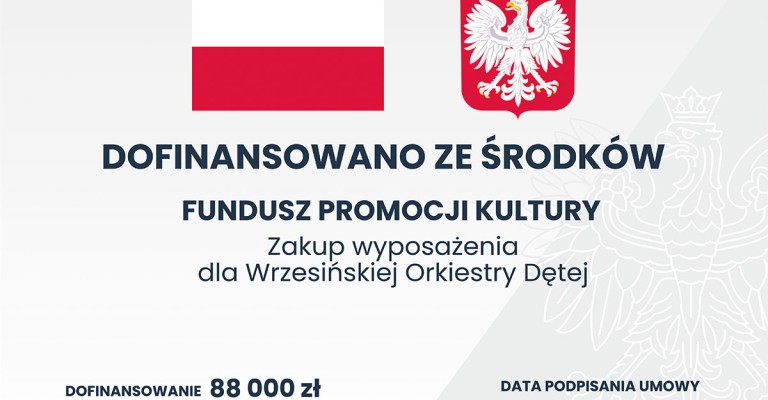 Dofinansowanie dla Wrzesińskiej Orkiestry Dętej