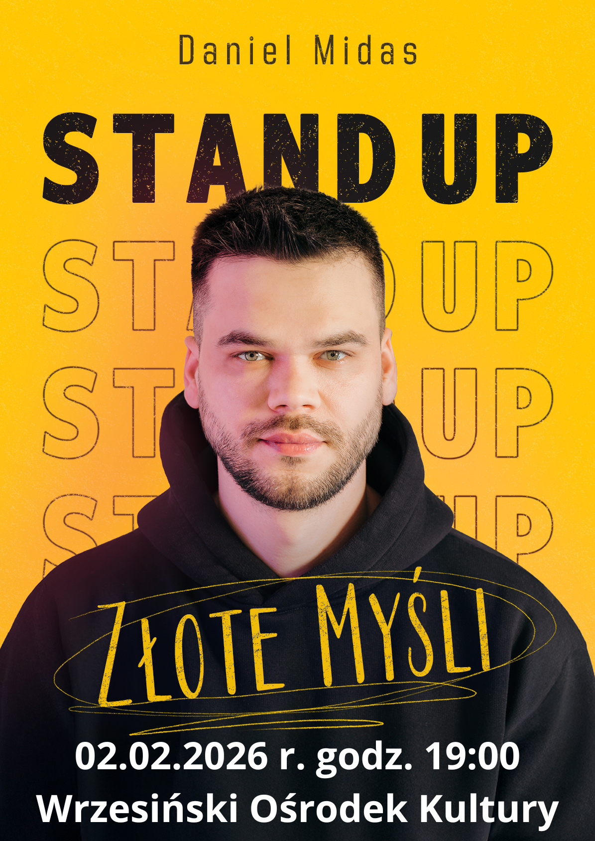 STAND UP Daniel Midas - plakat informacyjny