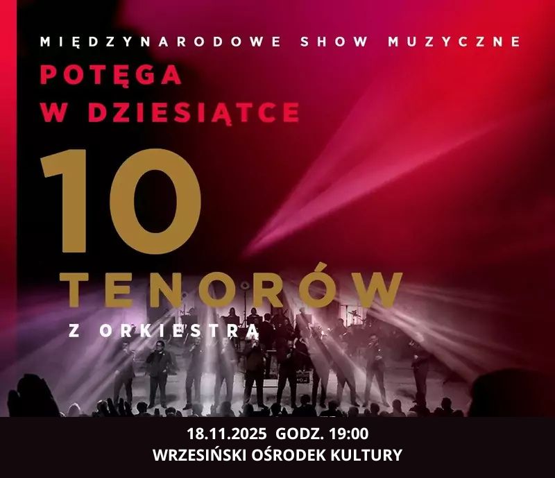 10 TENORÓW Z ORKIESTRĄ - plakat informacyjny