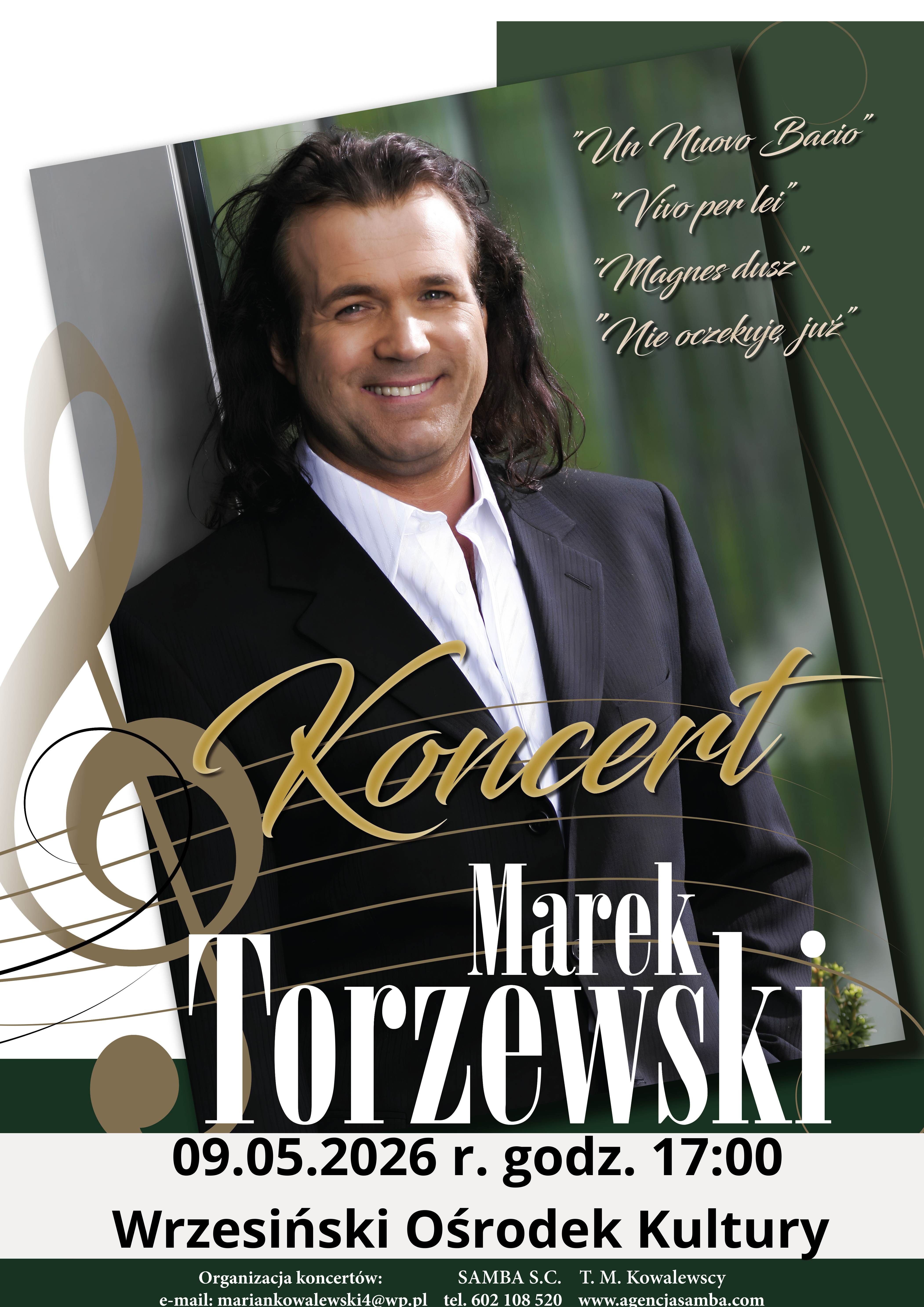 Marek Torzewski koncert - plakat infomacyjny