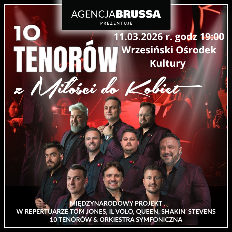 10 Tenorów koncert - plakat informacyjny