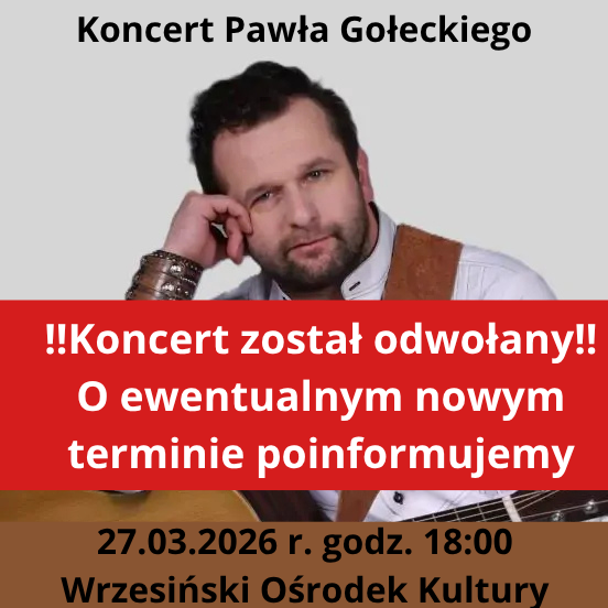 Paweł Gołecki koncert - plakat informacyjny