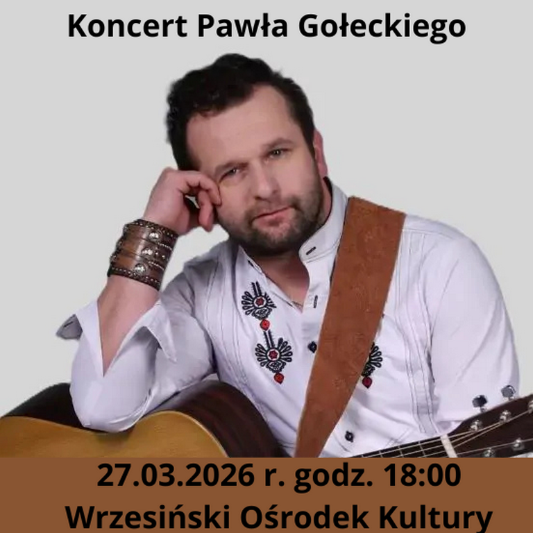 Paweł Gołecki koncert - plakat informacyjny