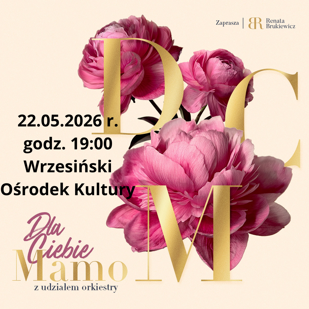 DLA CIEBIE MAMO Koncert - plakat informacyjny