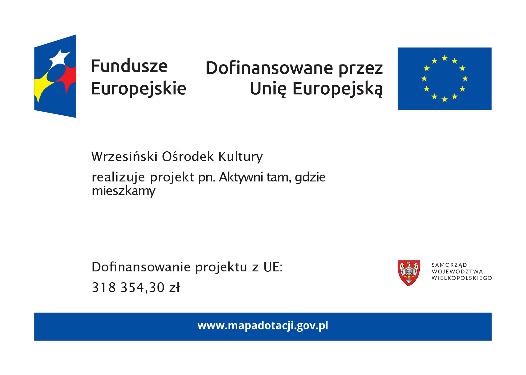 Wrzesiński Ośrodek Kultury otrzymał rekomendację do dofinansowania w ramach Funduszy Europejskich dla Wielkopolski 2021+